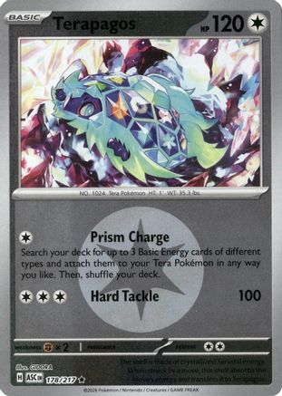 Terapagos (motif symbole Énergie) - 178 - Rare - Holofoil inversé