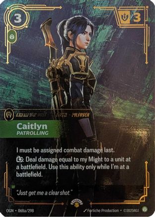Caitlyn - En patrouille (068a/298) - Cartes promotionnelles scellées de Riftbound