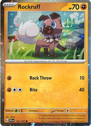 Rockruff - 116/193 (Cosmos Holo)  - Common - Holofoil