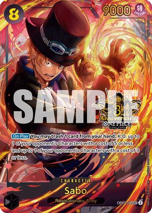 Sabo (Japanese Version 3rd Anniversary Set) (OP07-118)  -  Secret Rare