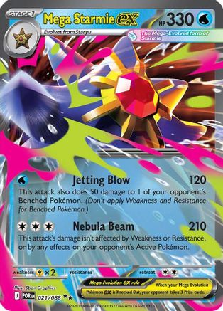 Méga Staross ex - 021/088 - Double Rare - Holographique