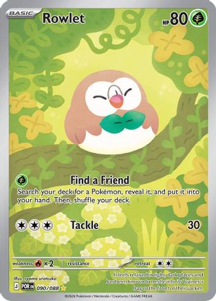 Rowlet - 090/088  - Shiny Rare - Holofoil