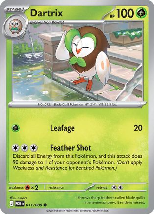 Dartrix - 011 - Common - Reverse Holofoil
