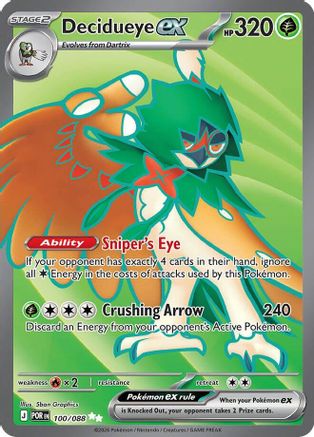 Decidueye ex - 100/088  - Ultra Rare - Holofoil