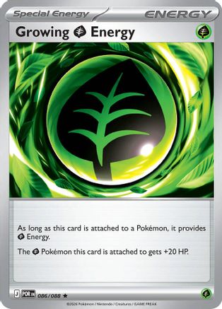 Growing Grass Energy - 086 - Rare - Reverse Holofoil