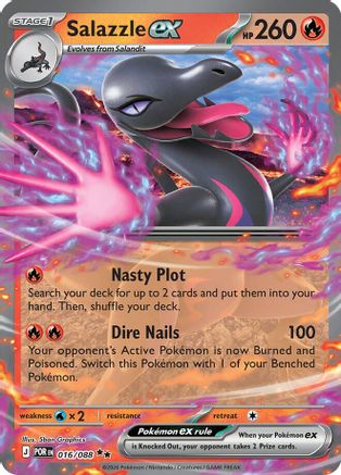 Salazzle ex - 016/088 - Double Rare - Holofoil