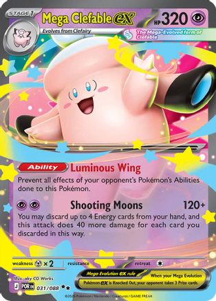 Mega Clefable ex - 031/088  - Double Rare - Holofoil
