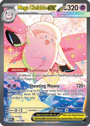 Mega Clefable ex - 119/088  - Special Illustration Rare - Holofoil