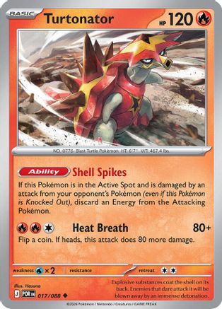 Turtonator - 017 - Uncommon - Reverse Holofoil