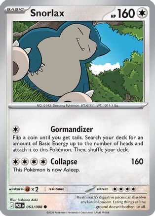 Snorlax - 063 - Common - Reverse Holofoil