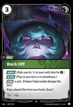 Back Off (042/219) - Unleashed Foil