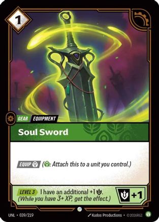 Soul Sword (039/219) - Unleashed Foil