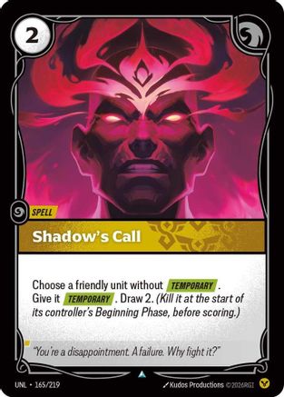 Shadow's Call (165/219) - Unleashed Foil