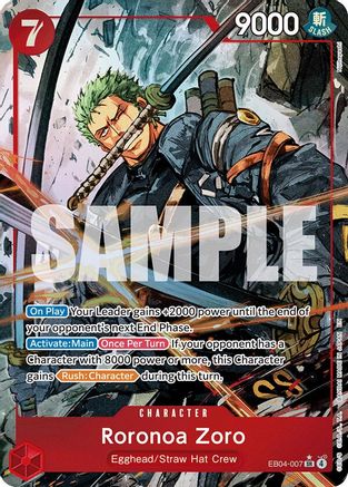 Roronoa Zoro (EB04-007) (Alternate Art) (EB04-007)  -  Super Rare