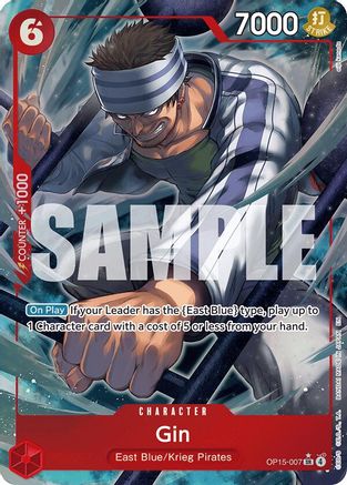 Gin (Alternate Art) (OP15-007)  -  Super Rare