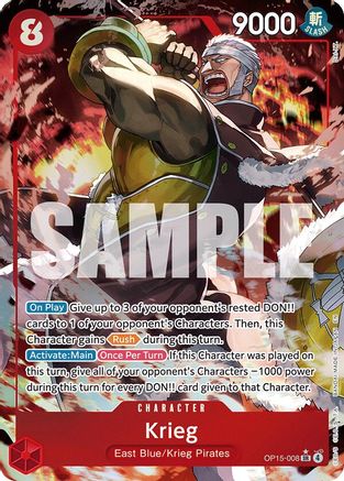 Krieg (OP15-008) (Alternate Art) (OP15-008)  -  Super Rare