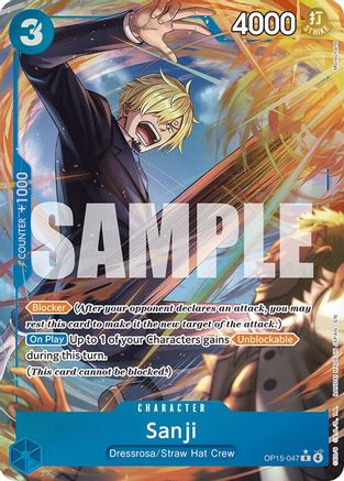 Sanji (OP15-047) (Alternate Art) (OP15-047)  -  Rare
