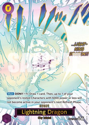 Lightning Dragon (Alternate Art) (OP15-077)  -  Rare