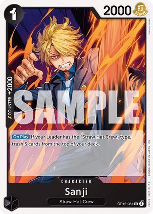 Sanji (OP15-081) (OP15-081)  -  Uncommon