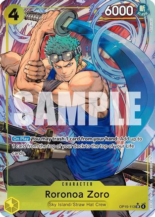 Roronoa Zoro (OP15-113) (Illustration alternative) (OP15-113) - Super Rare
