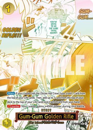 Gum-Gum Golden Rifle (Illustration alternative) (OP15-116) - Rare