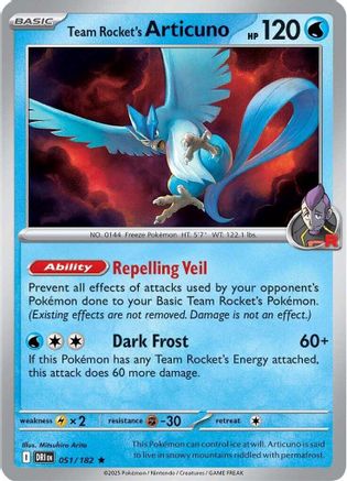 Team Rocket's Articuno - 051/182 (Non-Holo)  - Rare - Normal