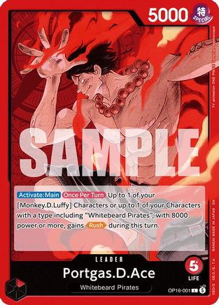 Portgas.D.Ace (001) (OP16-001)  -  Leader
