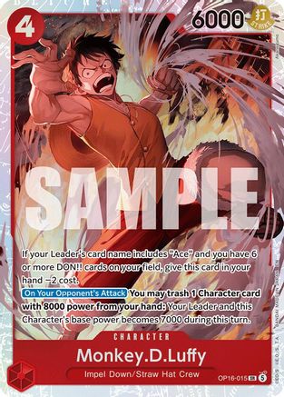 Monkey.D.Luffy (OP16-015)  -  Super Rare