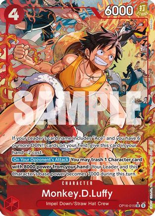 Monkey.D.Luffy (Alternate Art) (OP16-015)  -  Super Rare