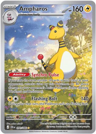 Ampharos - 090/086  - Illustration Rare - Holofoil