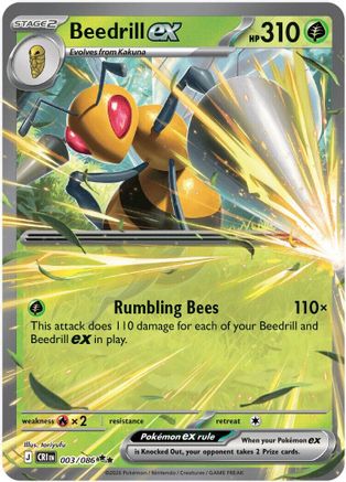 Beedrill ex - 003/086  - Double Rare - Holofoil
