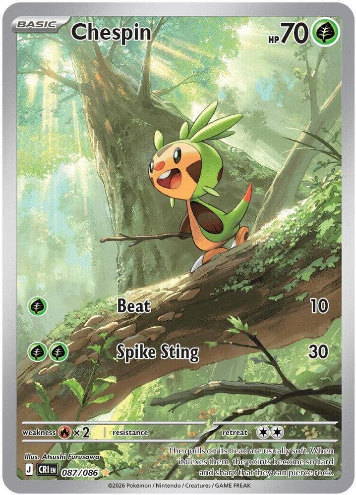 Chespin - 087/086  - Illustration Rare - Holofoil