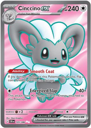 Cinccino ex - 105/086  - Ultra Rare - Holofoil