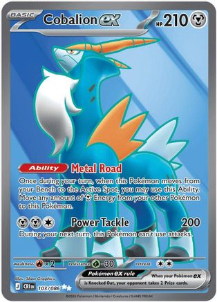 Cobalion ex - 103/086  - Ultra Rare - Holofoil