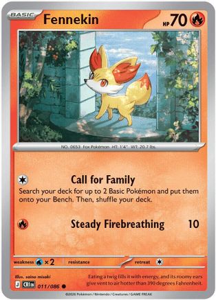 Fennekin - 011 - Common - Reverse Holofoil
