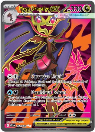 Mega Dragalge ex - 104/086  - Ultra Rare - Holofoil