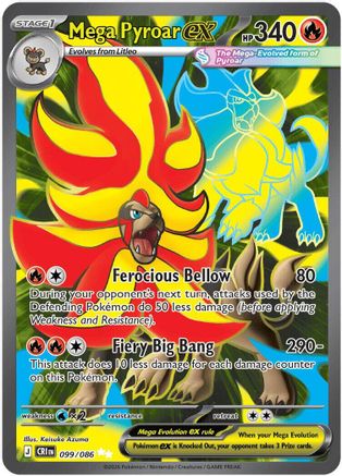 Mega Pyroar ex - 099/086  - Ultra Rare - Holofoil