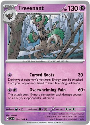 Trevenant - 039 - Rare - Holofoil