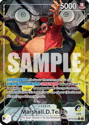 Marshall.D.Teach (080) (Alternate Art) (OP16-080)  -  Leader