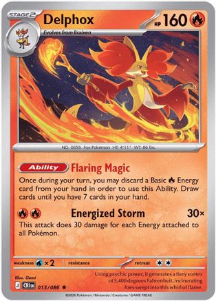 Delphox - 013/086 (Non-Holo)  - Holo Rare - Normal