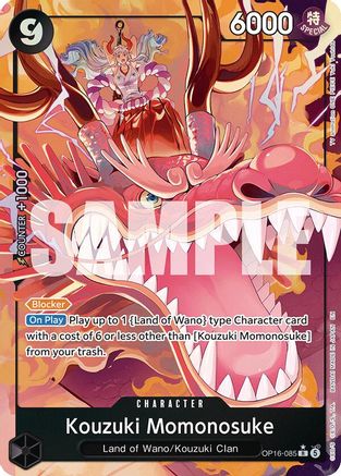 Kouzuki Momonosuke (085) (Alternate Art) (OP16-085)  -  Rare