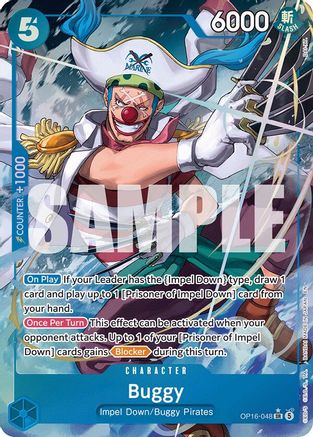 Buggy (048) (Alternate Art) (OP16-048)  -  Super Rare