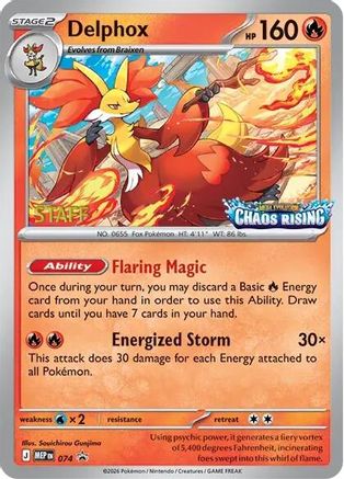 Delphox - 074 [Staff]  - Promo - Holofoil