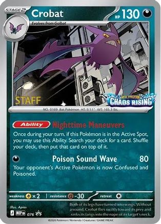 Crobat - 076 [Staff]  - Promo - Holofoil