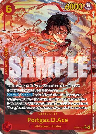 Portgas.D.Ace (118) (Alternate Art) (OP16-118)  -  Secret Rare