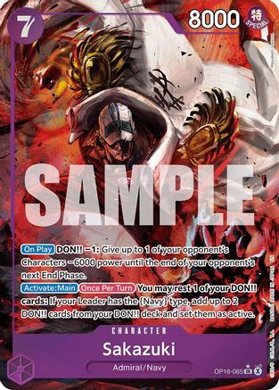Sakazuki (Alternate Art) (OP16-065)  -  Super Rare