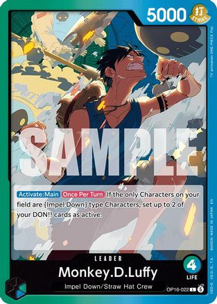 Monkey.D.Luffy (022) (OP16-022)  -  Leader