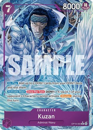 Kuzan (Alternate Art) (OP16-063)  -  Rare