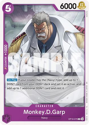 Monkey.D.Garp (OP16-075)  -  Common