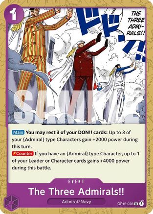 The Three Admirals!! (OP16-076)  -  Uncommon